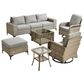 HOMLUX 8-Piece All-weather Rattan Outdoor Patio Furniture Set in Dark Gray, , large