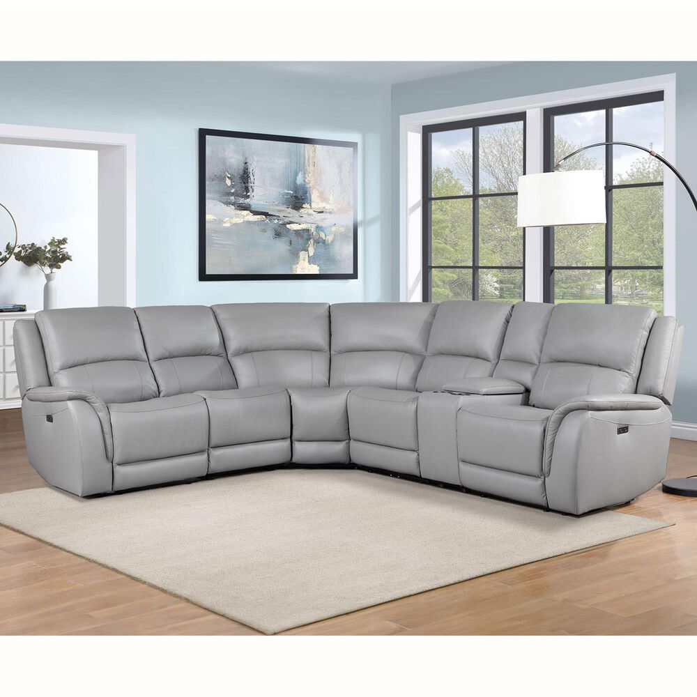 Steve Silver Alexandria 6-Piece Power Reclining Sectional in Stone, , large
