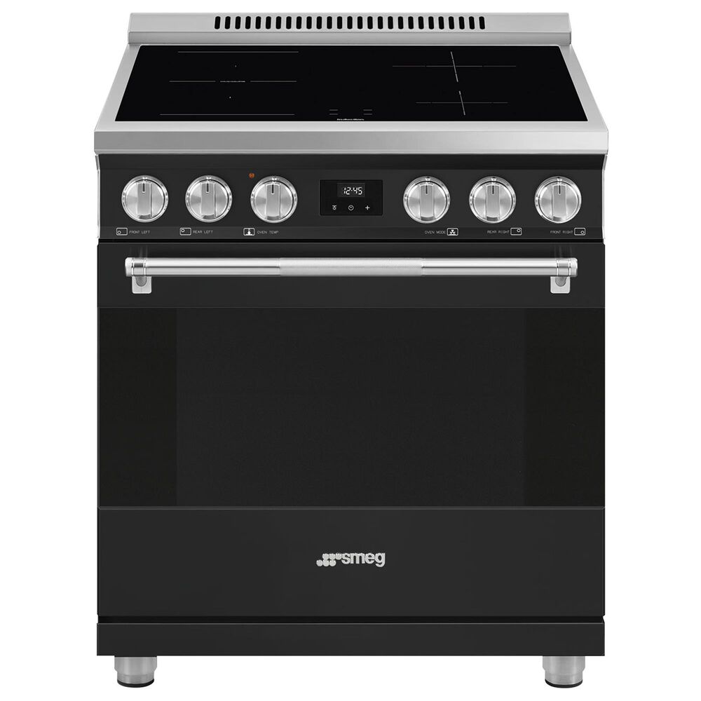 SMEG Professional 30" Induction Electric Range in Matte Black, , large