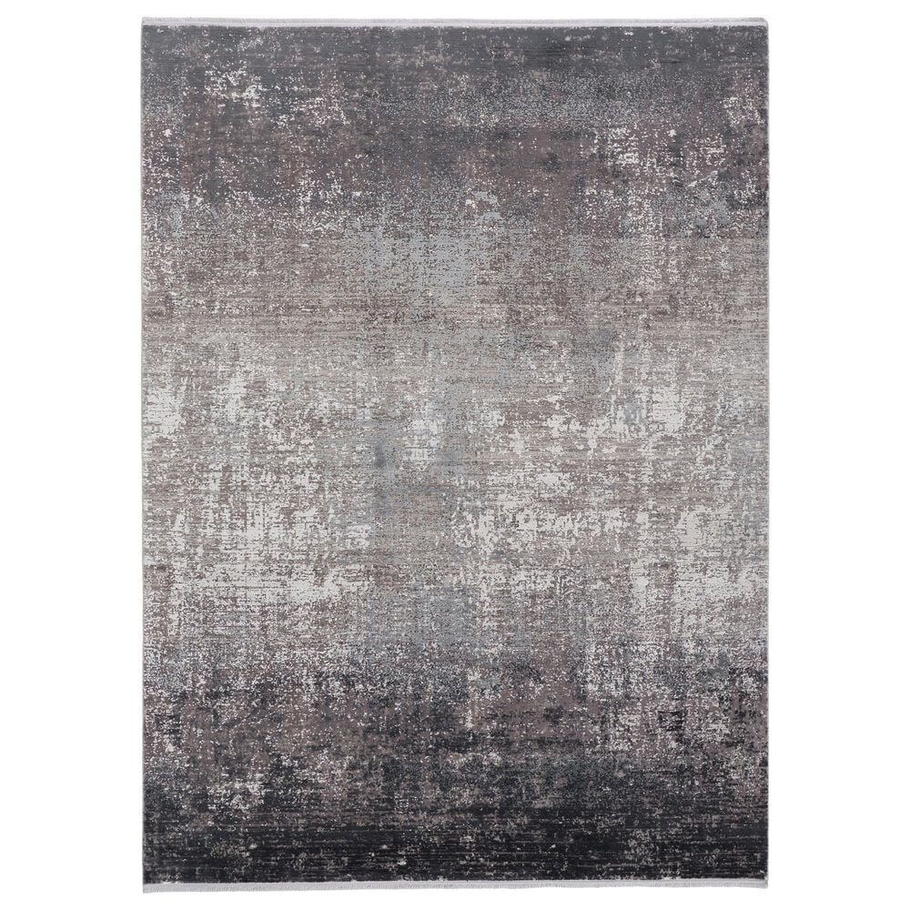 Feizy Cadiz 2"2" x 3"2" Charcoal and Black Area Rug, , large