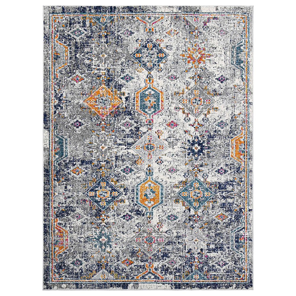 Amer Rugs Montana MON-13 2" x 3" Blue and Orange Area Rug, , large
