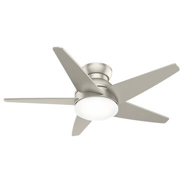 Hunter Isotope Low Profile 44" Ceiling Fan with LED Light in Matte Nickel, , large