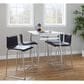 Lumisource Mara Counter Stool with Black Cushion in Stainless Steel (Set of 2), , large