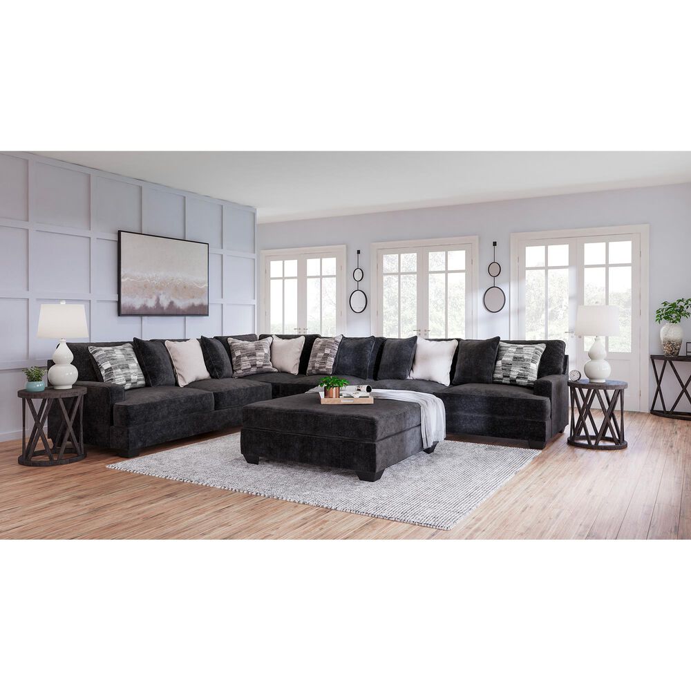Ashley Lavernett 4-Piece Reversible Sectional in Charcoal, , large