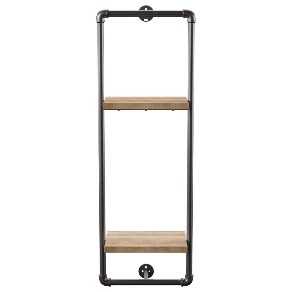 Furniture of America Dennis 32"x 11.75" Wall Shelf in Sand Black, , large