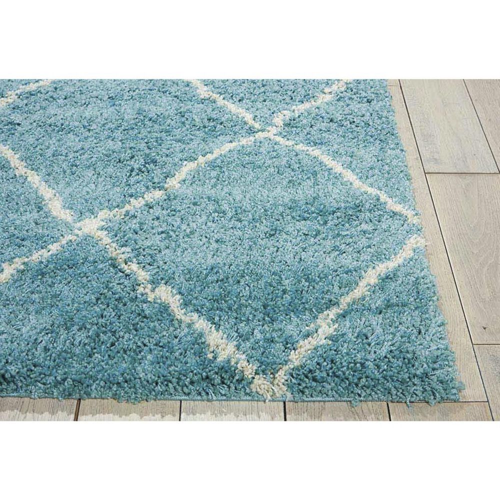 Nourison Brisbane BRI03 8&#39;2&quot; x 10&#39; Aqua Area Rug, , large