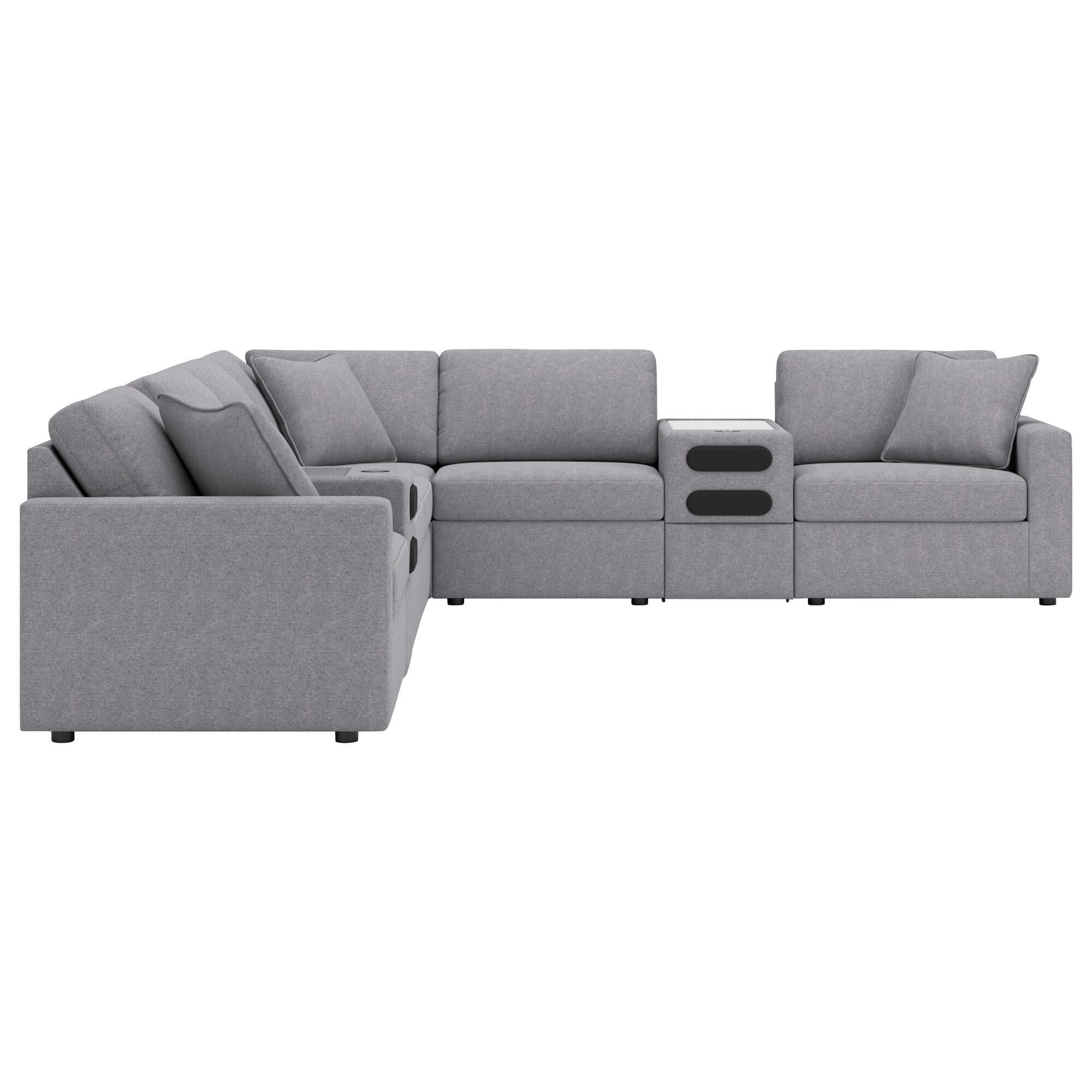 Ashley Modmax 8-Piece Reversible L-Shaped Sectional with Audio