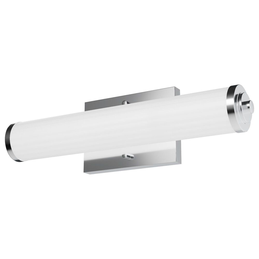 Hunter Holly Grove 18" 2-Light Vanity with Cased White Shade in Chrome, , large