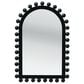 Creative Coop Boho-Southwestern Firwood Arched Wall Mirror in Black, , large