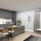 Maple and Jade 20" x 42" Glam Abstract Wall Decor in Matte Taupe and Silver, , large