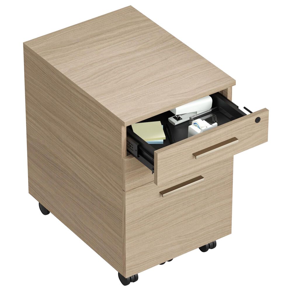 BDI Sequel Studio Mobile File Pedestal in Neo Oak and Bronze, , large