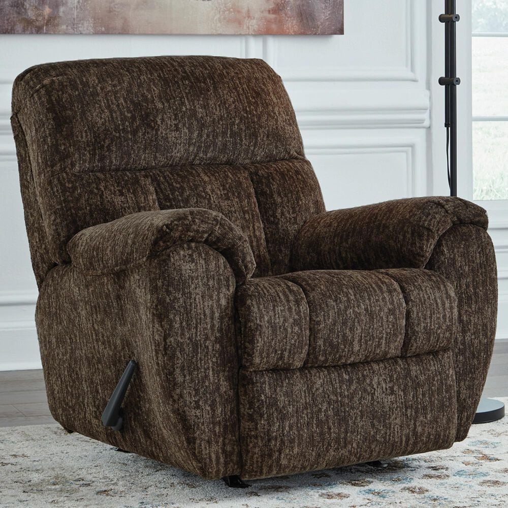 Ashley Stayfish Manual Rocker Recliner in Chocolate, , large