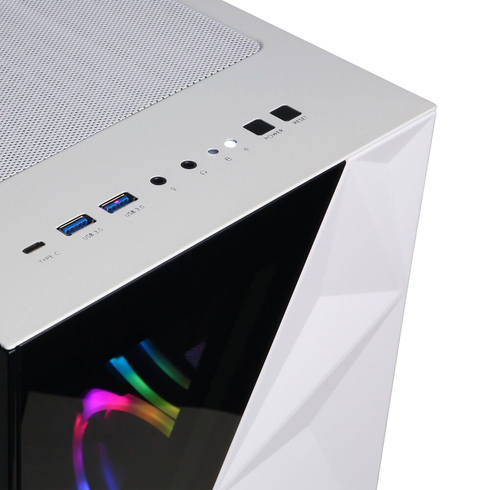 CyberPowerPC Gamer Master Gaming Desktop | AMD Ryzen 5 8400F - 16GB RAM - NVIDIA GeForce RTX 5060 Graphics - 2TB SSD in White, , large