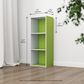 HOMLUX 3-Tier Bookcase with Decorative Open Shelves in White and Green, , large