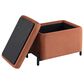 Lifestyle Solutions Kona Small Storage Ottoman in Rust, , large