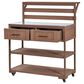 HOMLUX 62.3"" Outdoor Kitchen Island in Brown, , large