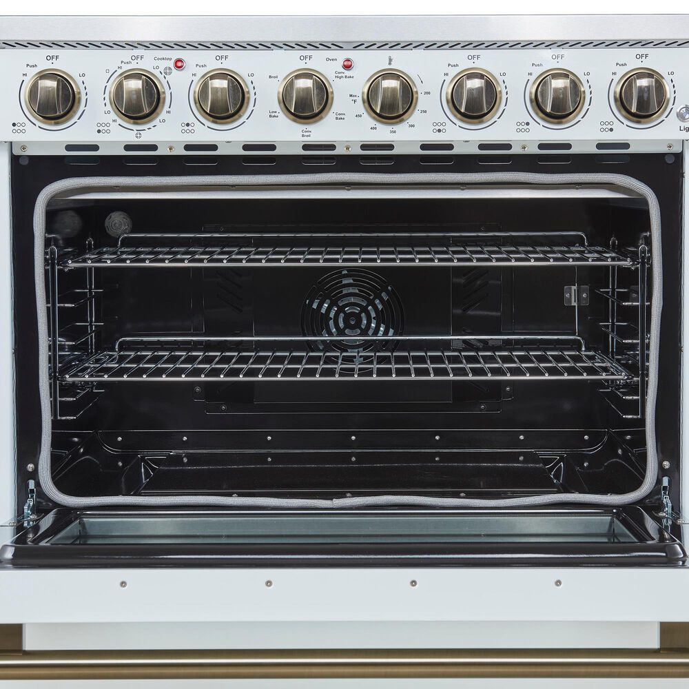 Forno Paolo 36" Freestanding Electric Range in White, , large