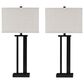Signature Design by Ashley Sofa in Slate and a Pair of Lamps Set, , large