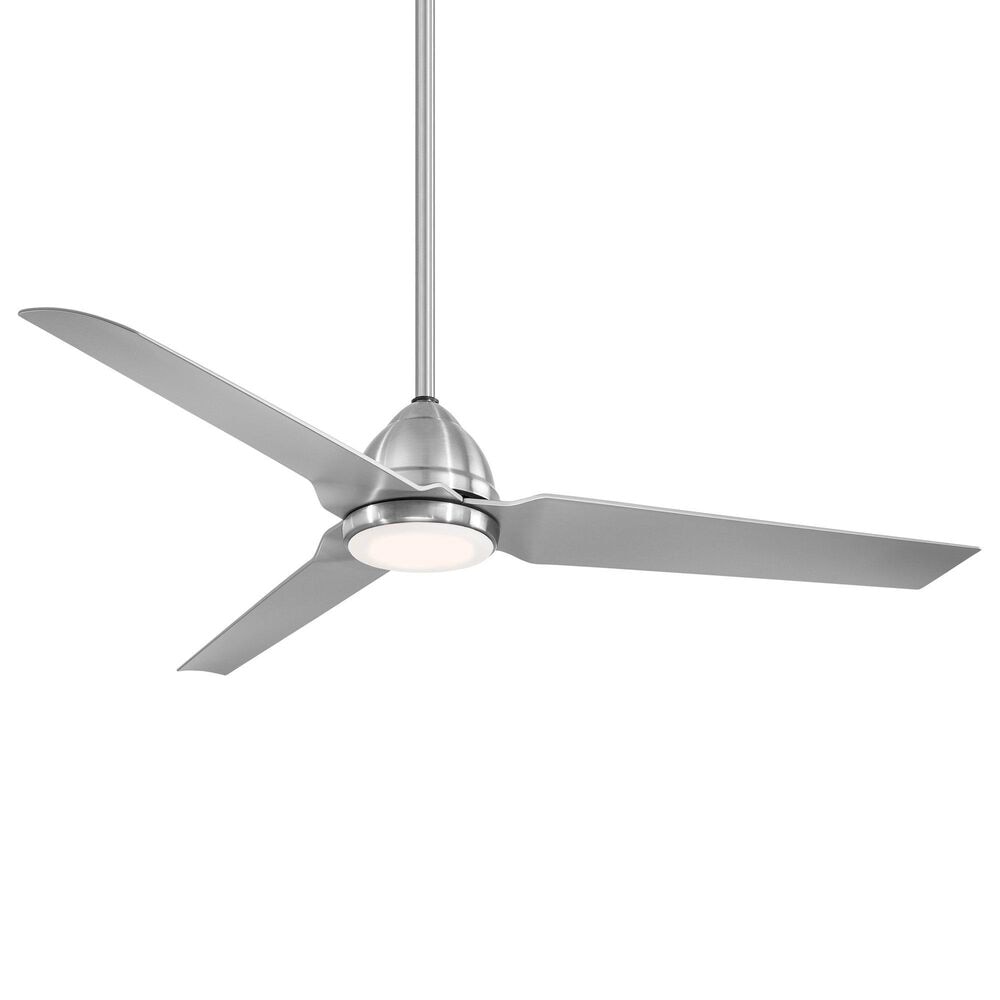 Minka-Aire Java 44" Indoor/Outdoor Ceiling Fan with LED Light in Brushed Nickel, , large