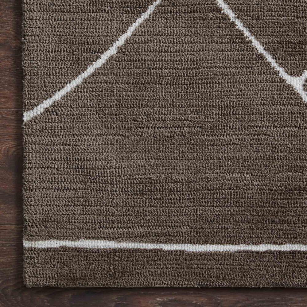 Magnolia Home Logan 2&#39;3&quot; x 3&#39;9&quot; Mocha and White Area Rug, , large