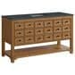 James Martin Malibu 60" Single Bathroom Vanity in Amber Birch with 3 cm Charcoal Soapstone Quartz Top and Rectangular Sink, , large