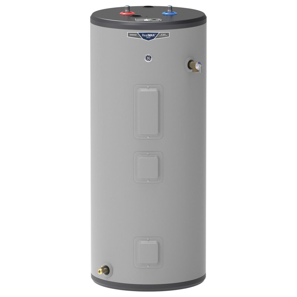 GE Appliances 40-Gallon Short 4500W Electric Water Heater in Gray, , large