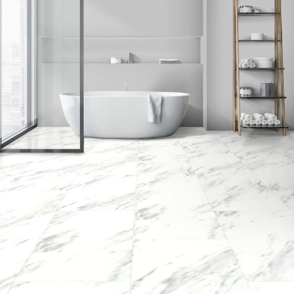 Tru-Cor PBE Tile Carrara Taupe 16&quot; x 32&quot; Luxury Vinyl Tile, , large