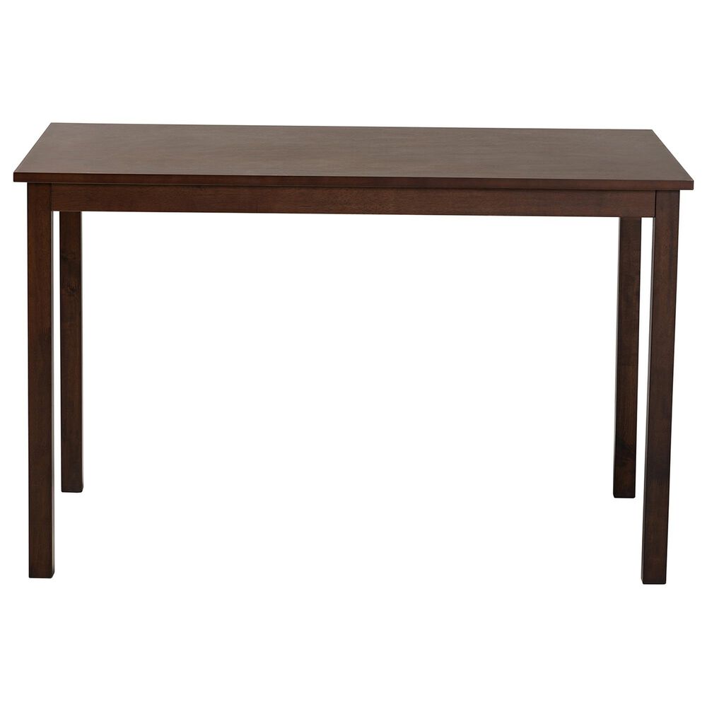 Baxton Studio Andrew Dining Table in Dark Brown - Table Only, , large