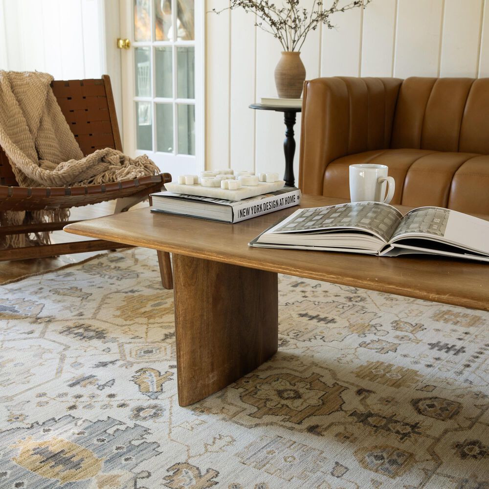 Oriental Weavers Acacia ACA11 Beige and Tan 6'7" x 9'6" Area Rug, , large