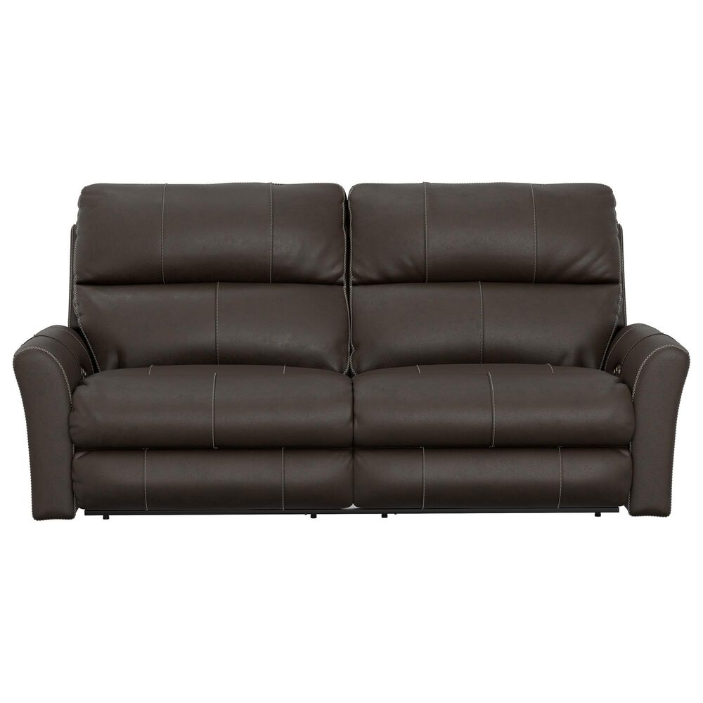 Catnapper Fredda Power Reclining Sofa with Power Headrests in Coffee, , large