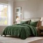 Hampton Park Harper 3-Piece California King Velvet Quilt Set in Green, , large