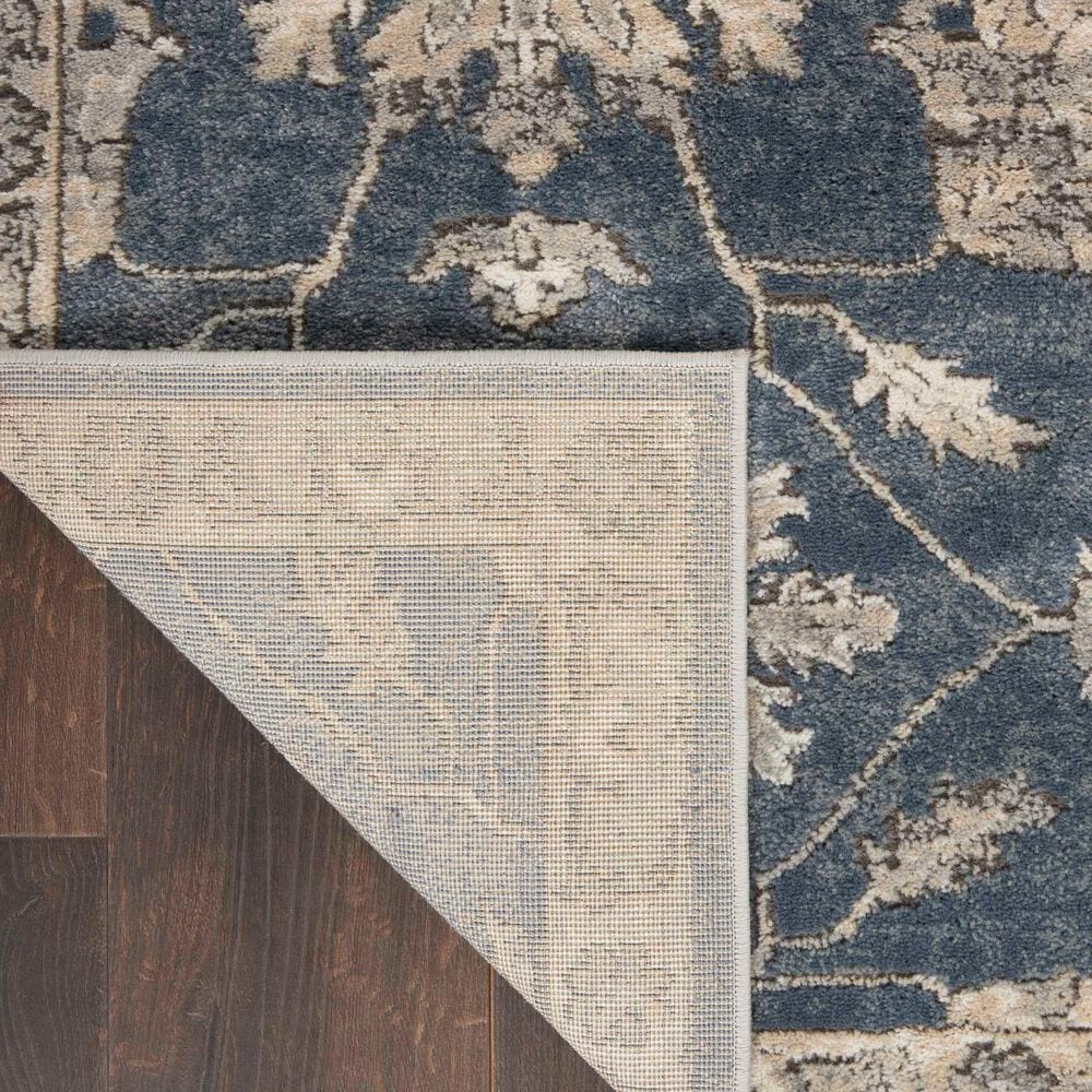 Nourison Quarry Oriental 2&#39;2&quot; x 10&#39; Blue and Beige Runner, , large