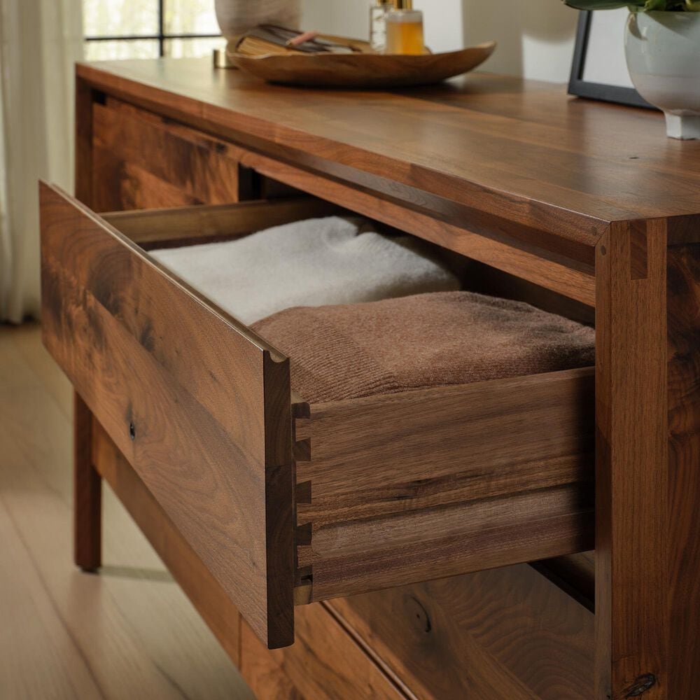 Stickley Furniture Saranac 6 Drawer Dresser Only in Distressed Walnut, , large