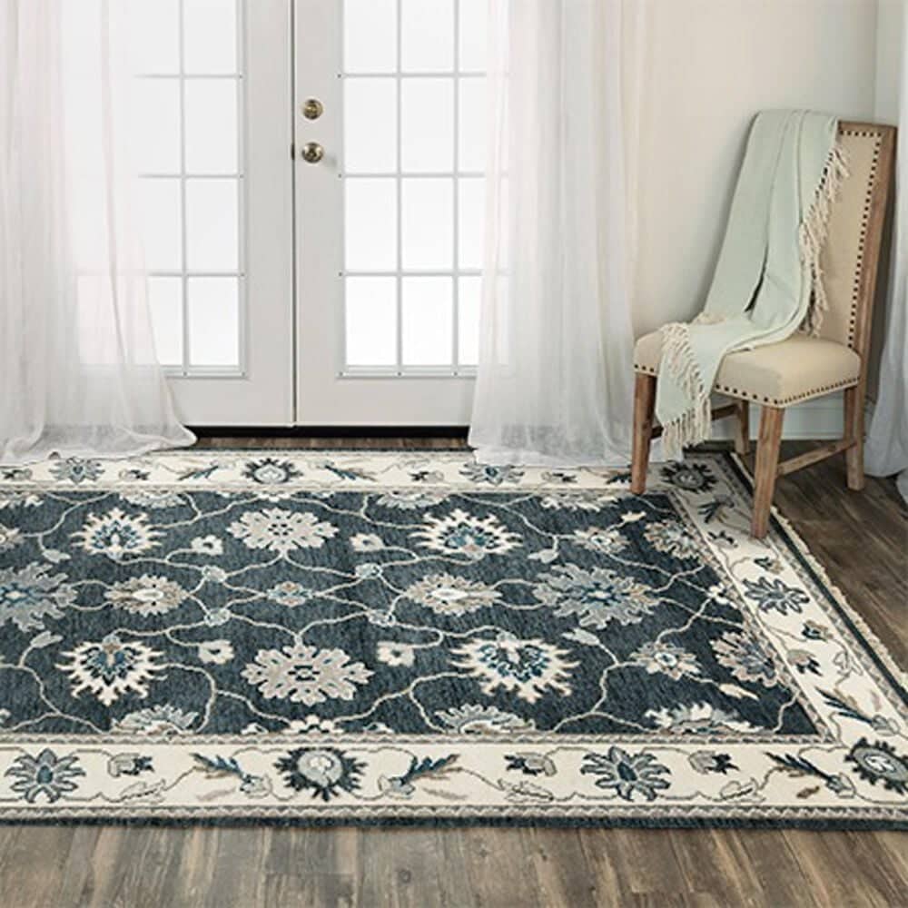 RIZZY Ashton 6&#39; x 9&#39; Charcoal and Ivory Area Rug, , large