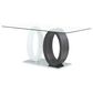 Global Furniture USA Table and 4 Chairs in Brown, White, Clear and Chrome, , large