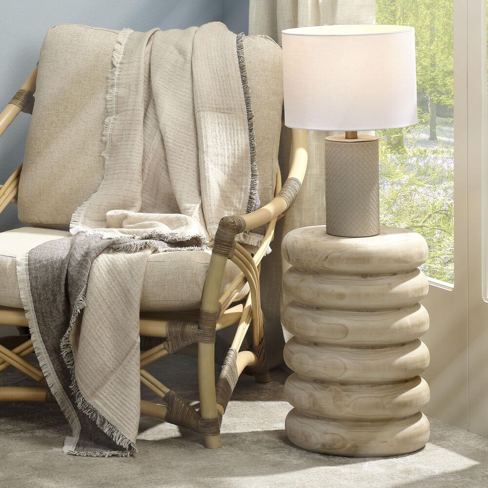 Splendor Living Franklin Wood Side Table in Natural, , large