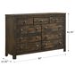 New Heritage Design Blue Ridge 9 Drawer Dresser in Rustic Gray, , large