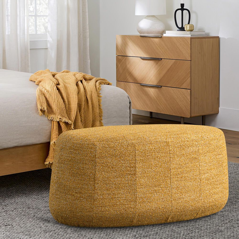Lifestyle Solutions Kayden Ottoman in Mustard, , large