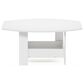 HOMLUX 2-Tier Oval Coffee Table in White, , large