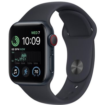 Apple Watch SE GPS + Cellular 44mm Midnight Aluminum Case with Midnight Sport Band - M/L (Latest Model), , large
