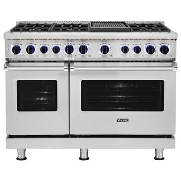 Viking Range 48" Freestanding Dual Fuel Range with 8 Burners in Stainless Steel, , large