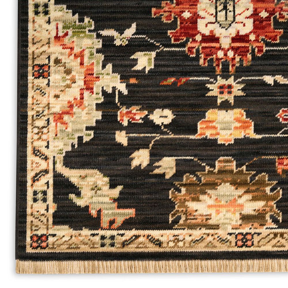 Nourison Antique Bloom Black 10' x 13' Area Rug, , large