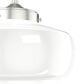 Hunter Saddle Creek 10" 1-Light Pendant with White Shade in Brushed Nickel, , large