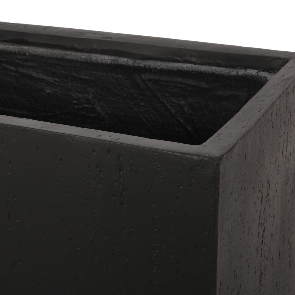 Hearth and Haven Outdoor Rectangular Planter Box in Black, , large