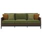 Ashley Horizon Hall Outdoor Sofa with Green Cushion in Brown, , large