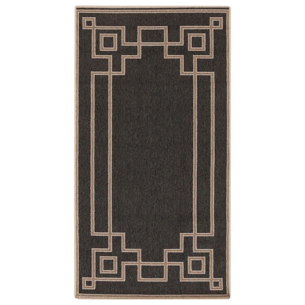 Surya Alfresco 2"5" x 4"5" Black, Brown and Beige Indoor/Outdoor Area Rug, , large