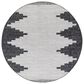 Surya Eagean EAG-2356 Black, Off-White and Charcoal 6"7" Round Indoor/Outdoor Area Rug, , large