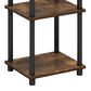 HOMLUX 3-Tier End Table in Amber Pine and Black, , large