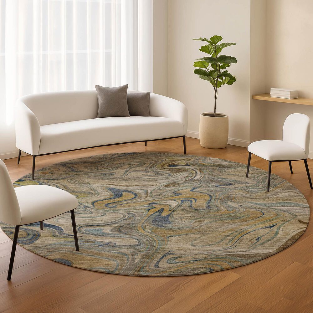 Dalyn Rug Company Nexus Putty 8' Round Area Rug, , large