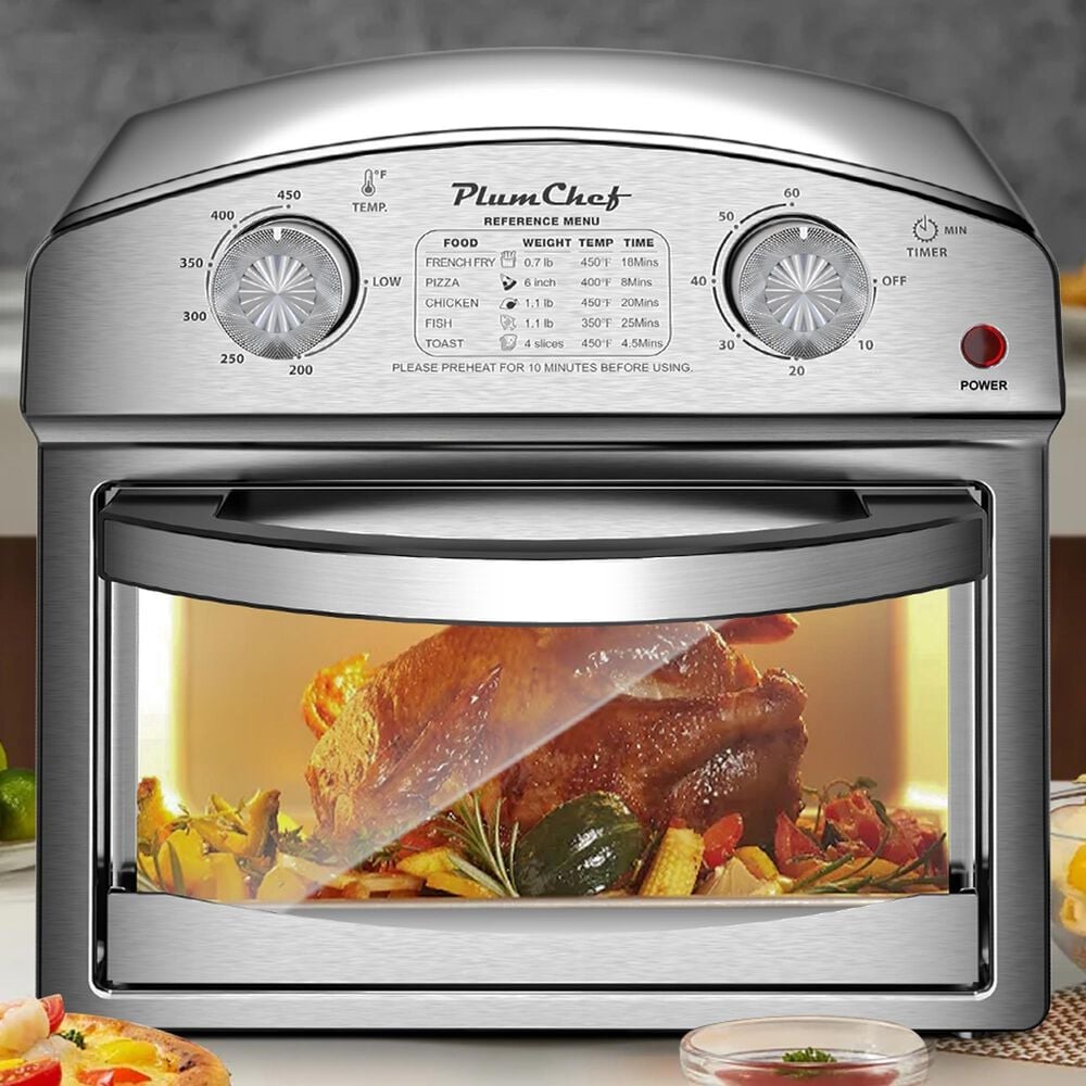 HOMLUX 12.5 Qt 7-In-1 Convection Toaster Oven in Silver, , large